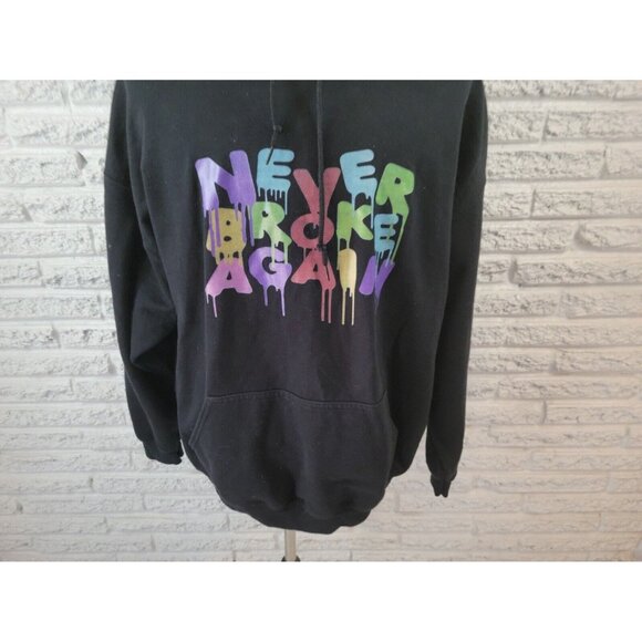 Gildan Men Sweatshirt 2XL Hoodie Never Broke Again Cotton Blend SWE130E - Picture 4 of 9
